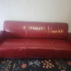 Used Plush Leather Couch