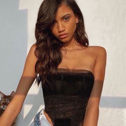 Brand New Women's Mesh Corset Bustier Top