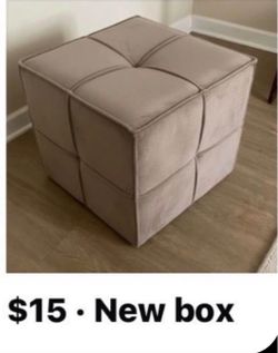 Cube Ottoman Upholstered Footstool