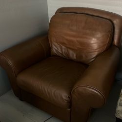 Brown Leather Chair 