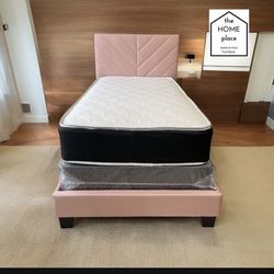 Brand New Twin Bed Frame With Mattress And Box Spring For Only $299 🚨Ready For Delivery 🚛