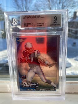 2010 Topps CHROME RUNNING/CUTTING POSE Rob Gronkowski Rc#C112 PSA 9 MINT Low POP