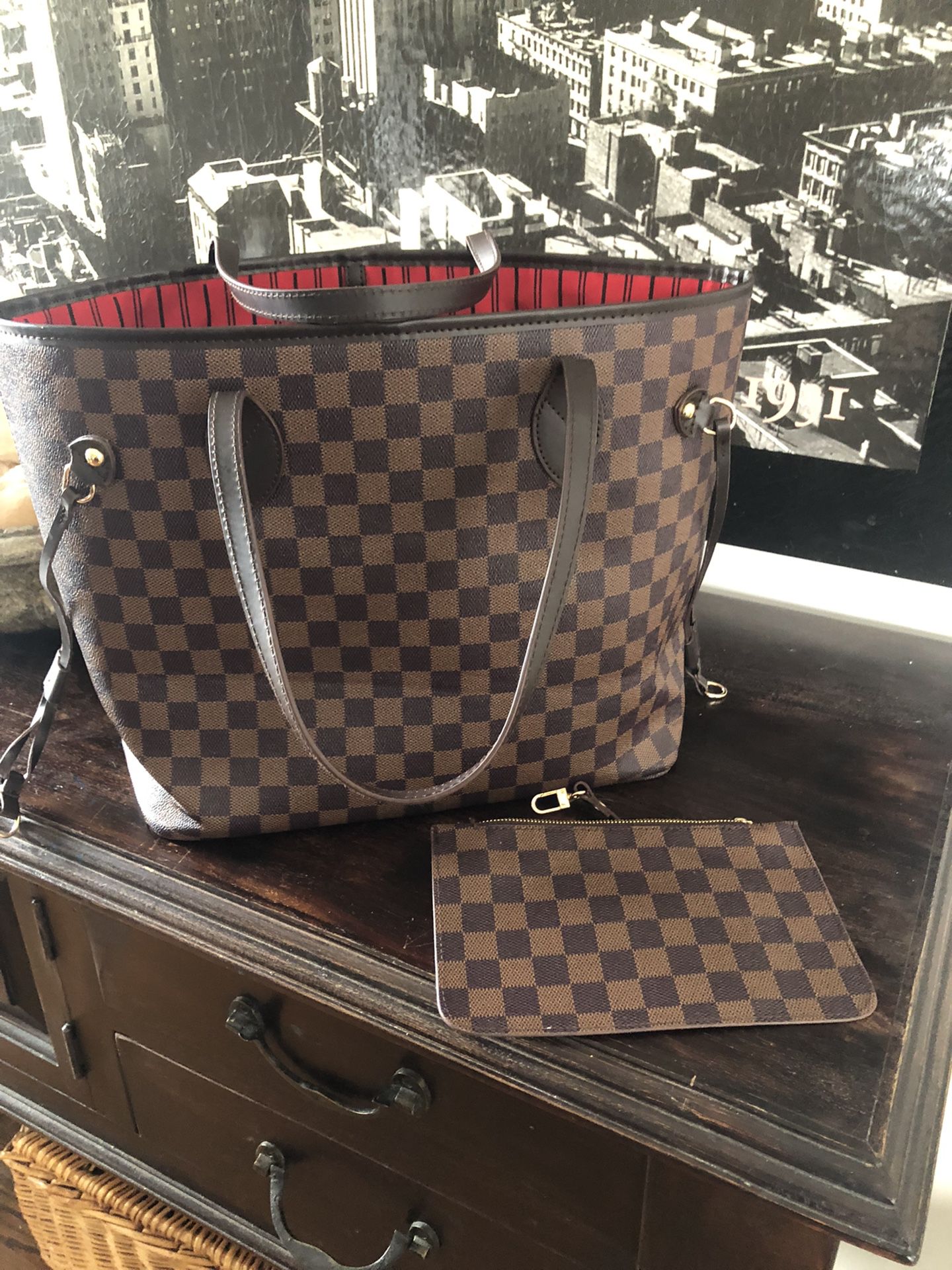 Large Checkered Tote for Sale in Chantilly, VA - OfferUp