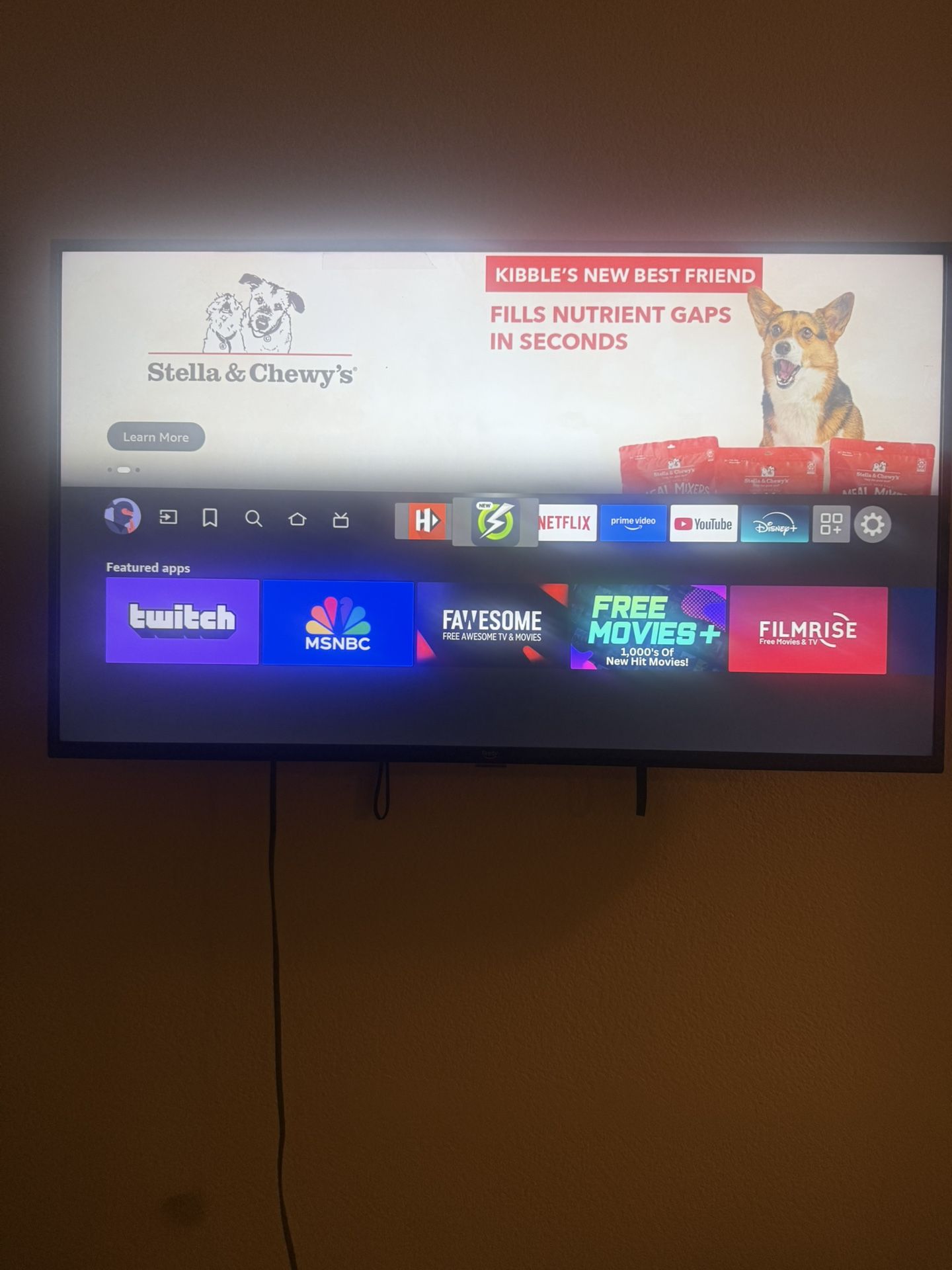Hacked 40” Firetv With Wall Mount 