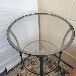 Glass Side Table 