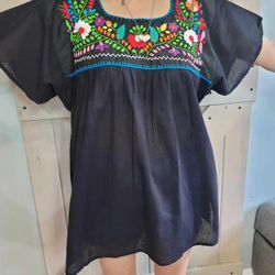 Mexican Embroidered Blouse