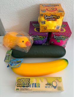 Squishy / Squishys / Jumbo Duck Grapes Dragonfruit Cheese Pickle Banana Buttery Butter