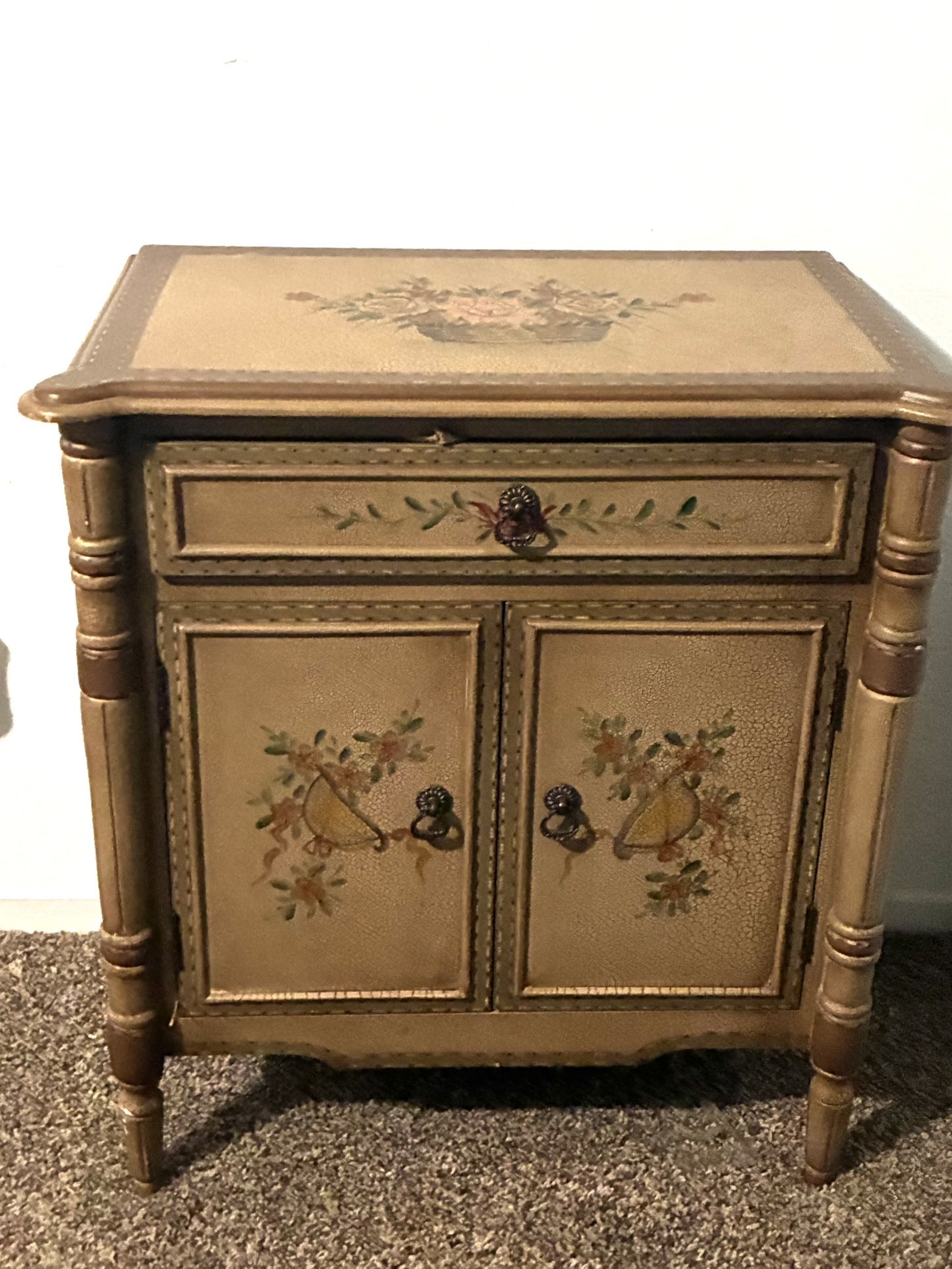 Vintage Wooden Nigthstand Drawer