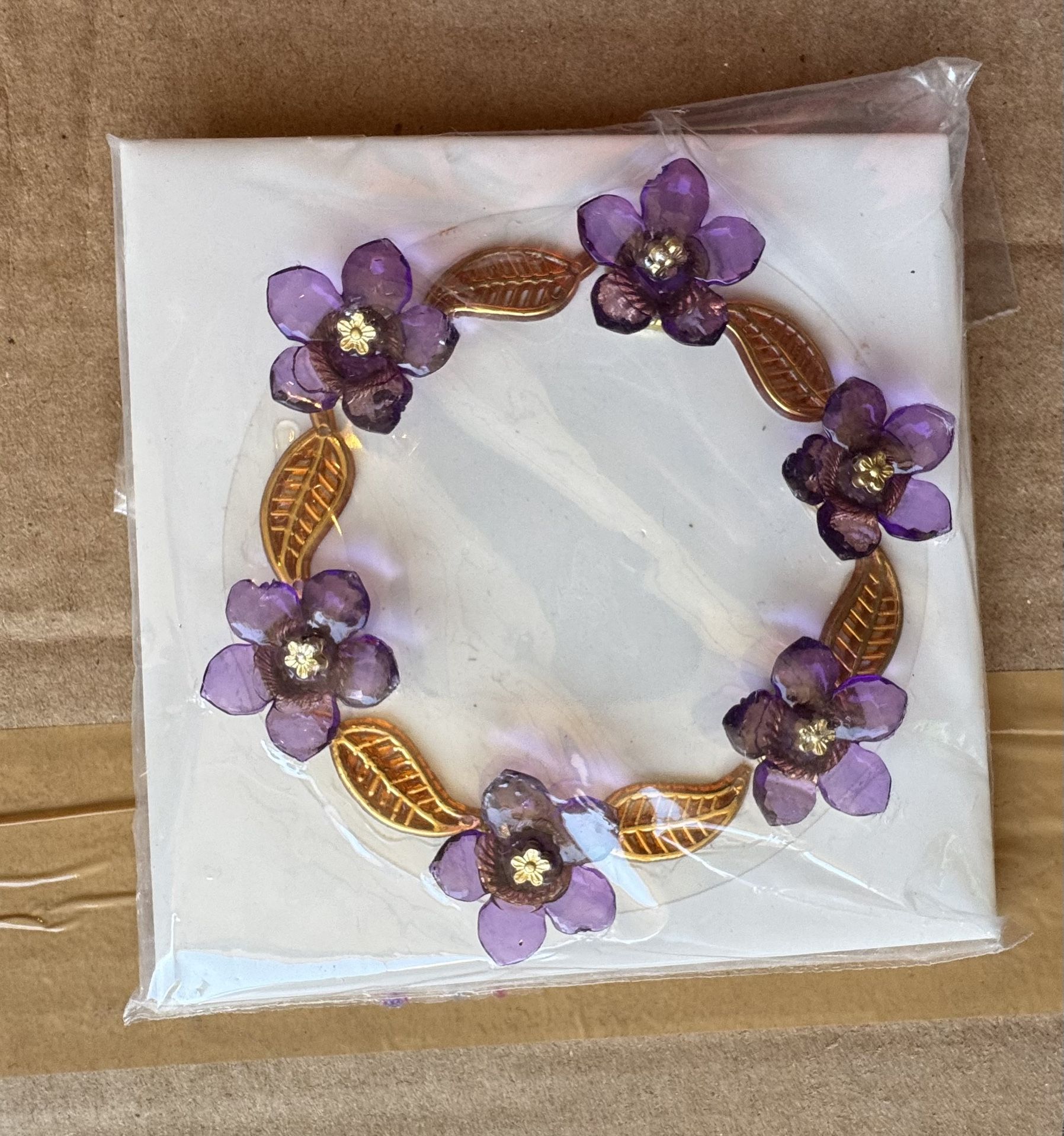 Decorated Tile Candle Holder