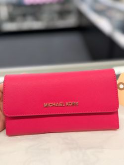 Michael Kors Jet Set Travel Wallet Electric Pink (WMP020113)