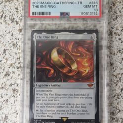2023 MTG THE LORD OF THE RINGS: TALES OF MIDDLE-EARTH #246 THE ONE RING PSA 10