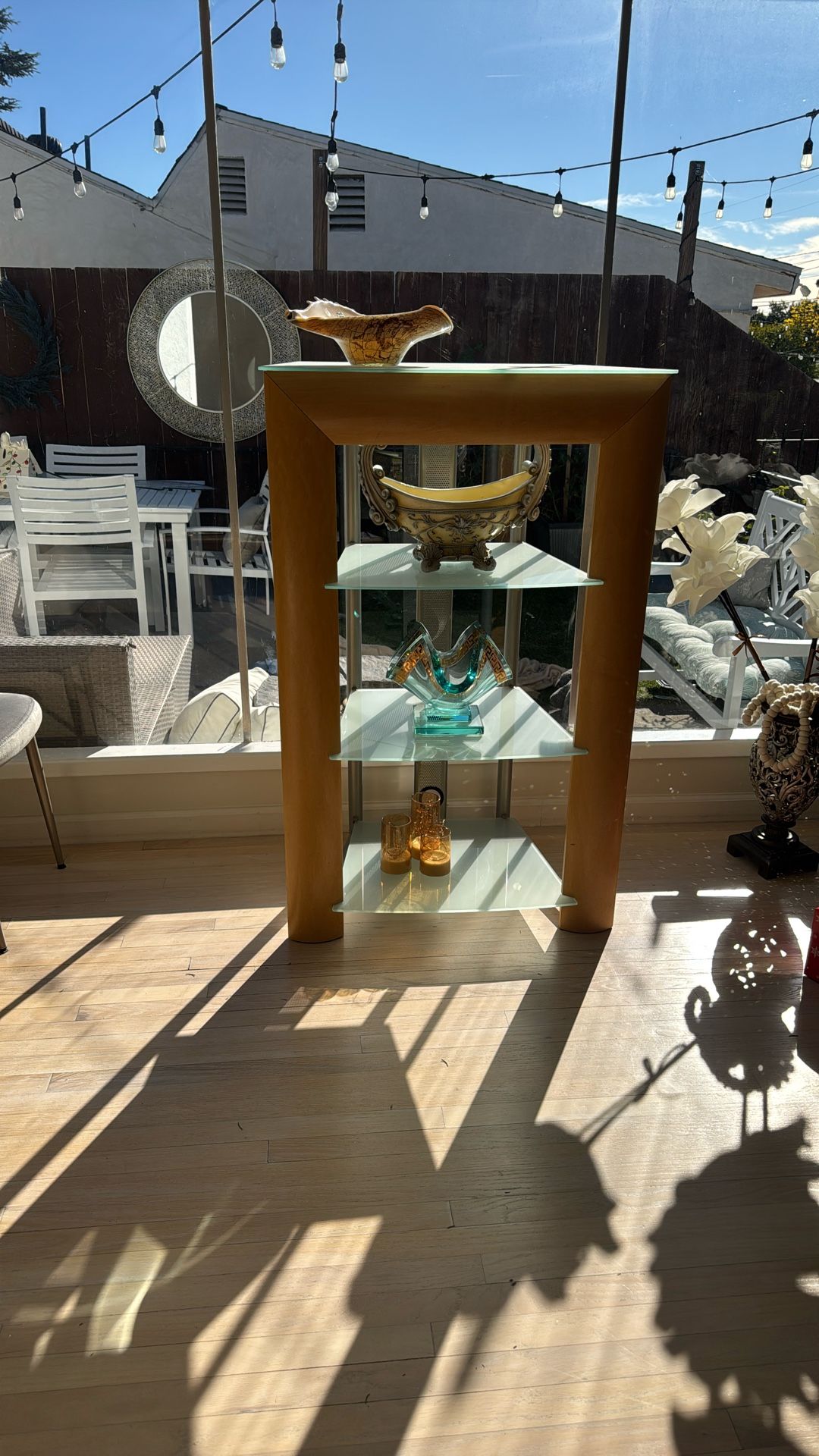 entertainment stand or shelves