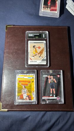 Caitlyn Clark 3 card Rookie Lot 1 Slab 2 Raw cards