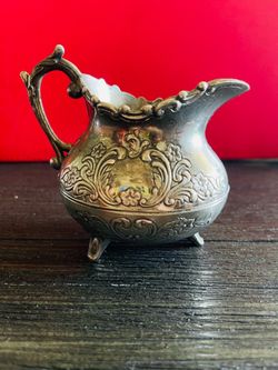 Silver Plated Footed Creamer 3” tall