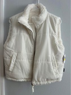 Outerwear  Reversible White Vest 