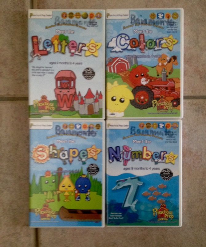 Meet the letters, shapes, colors, numbers DVD set for Sale