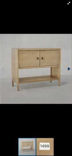 Light Wood Sideboard Console Cabinet with Shelf
