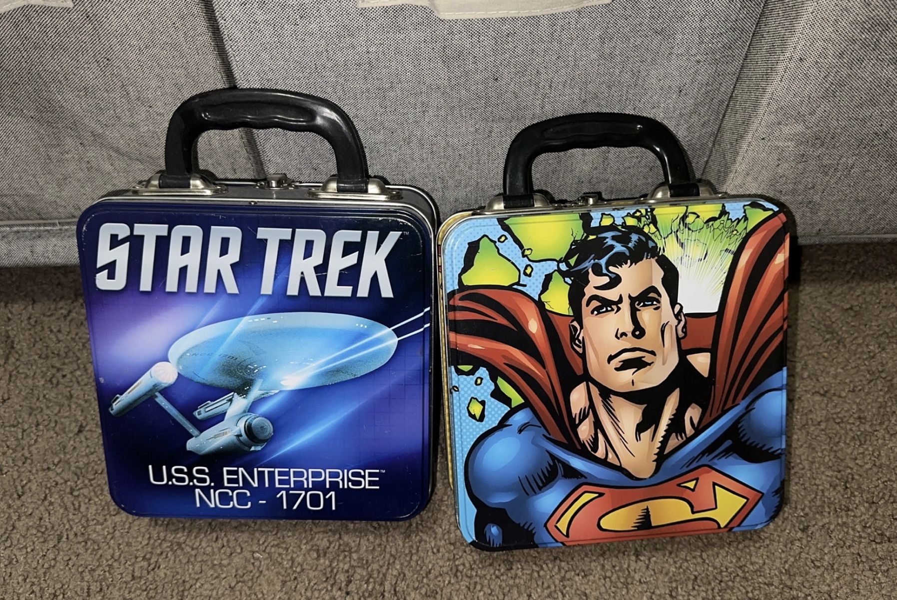 Vintage Lunch Box Superman & Star Trek