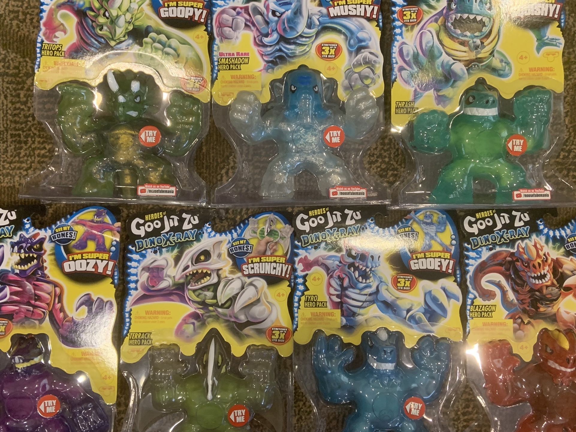 GOO JIT ZU X-RAY FIGURES COMPLETE SET WITH ULTRA RARE SMASHADON