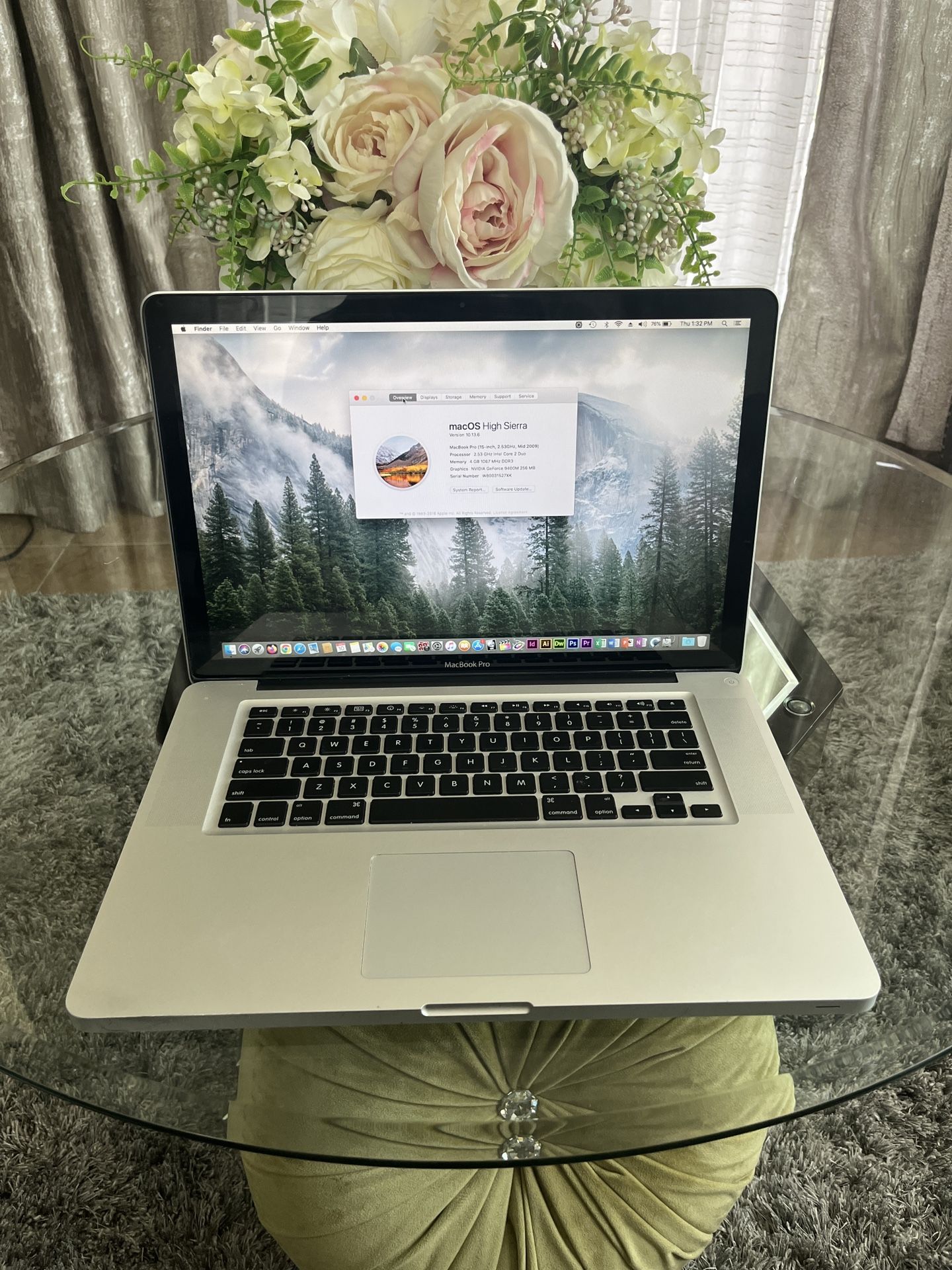 Apple MacBook Pro 15 Laptop Notebook 15” Intel C2D 8GB RAM 1000GB (1TB) HDD Production Laptop - $120