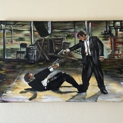"The Warehouse Standoff" – Original Reservoir Dogs Inspired Acrylic Painting