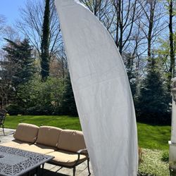 Large 11’ Cantilever Umbrella and Cover — Great Condition