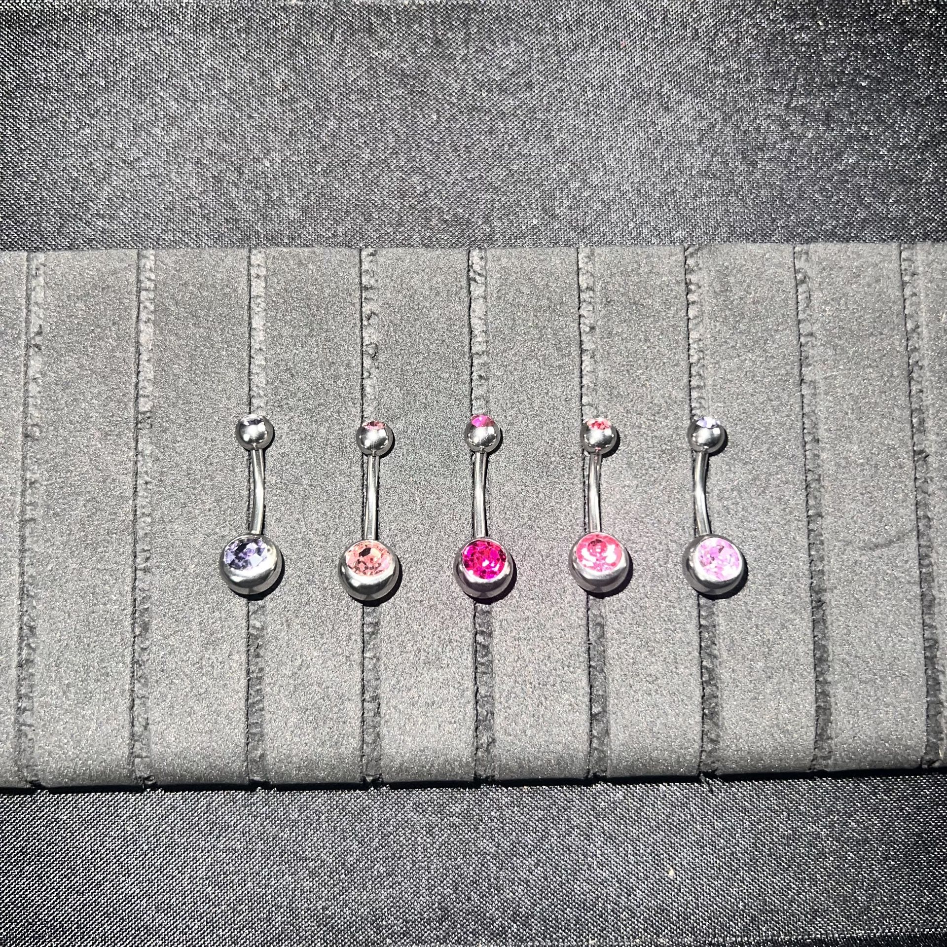 Colorful Belly Button Rings Piercing Set with 5 Pieces for Women's Jewelry