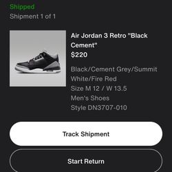 Air Jordan 3 Black Cement