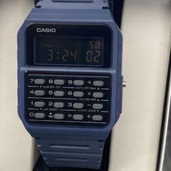 Casio Calculator Watch Brand New Item Unisex For Men Teen or Ladies Too  Size  Plastic Rubber Digital Alarm  34mm Diameter  For Work Watch  Classic St
