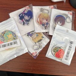 Ganyu Pin And Anime Keychains
