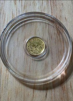 1/500 oz Gold Round Monarch Egyptian Eye of Ra .9999 Fine Gold Coin 24kt