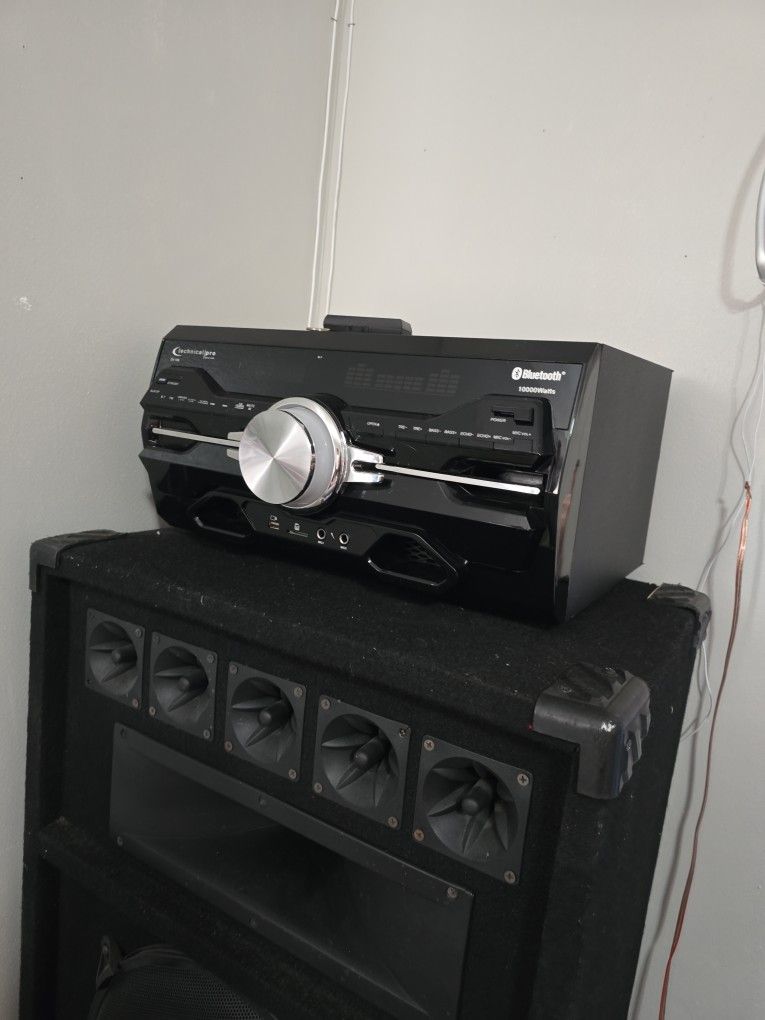 Sound Equipment And Two Speakers