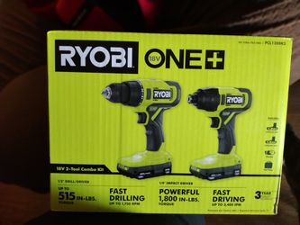 RYOBI ONE + 18V  2 TOOL COMBO 