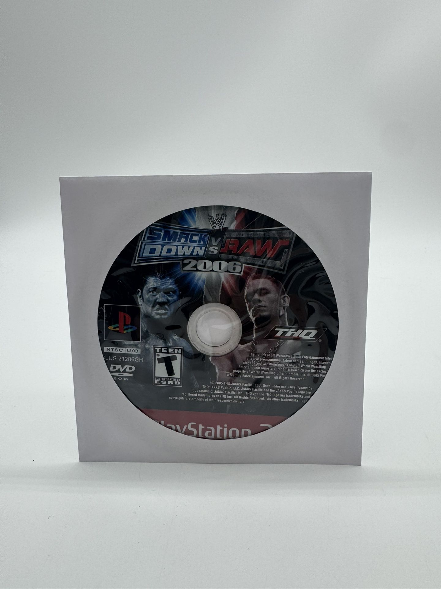 WWE SmackDown Vs. Raw 2006 Greatest Hits (PlayStation 2, PS2) Disc Only Tested