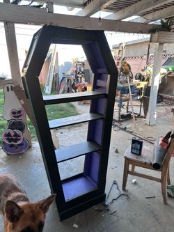 Solid wood 60 in coffin shelf