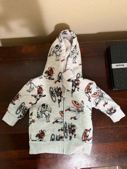 Baby Boys Size 12 Month Full Zip Marvel Comics Hoodie