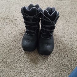 Columbia Black Size 6 Youth Size Easy Lace Up Snow Boots