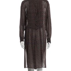 Isabel Marant Floral Print Midi Length Oversized Dress, Size S