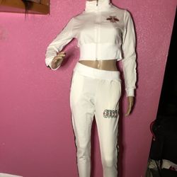 Ladies Crop Top Sweatsuit