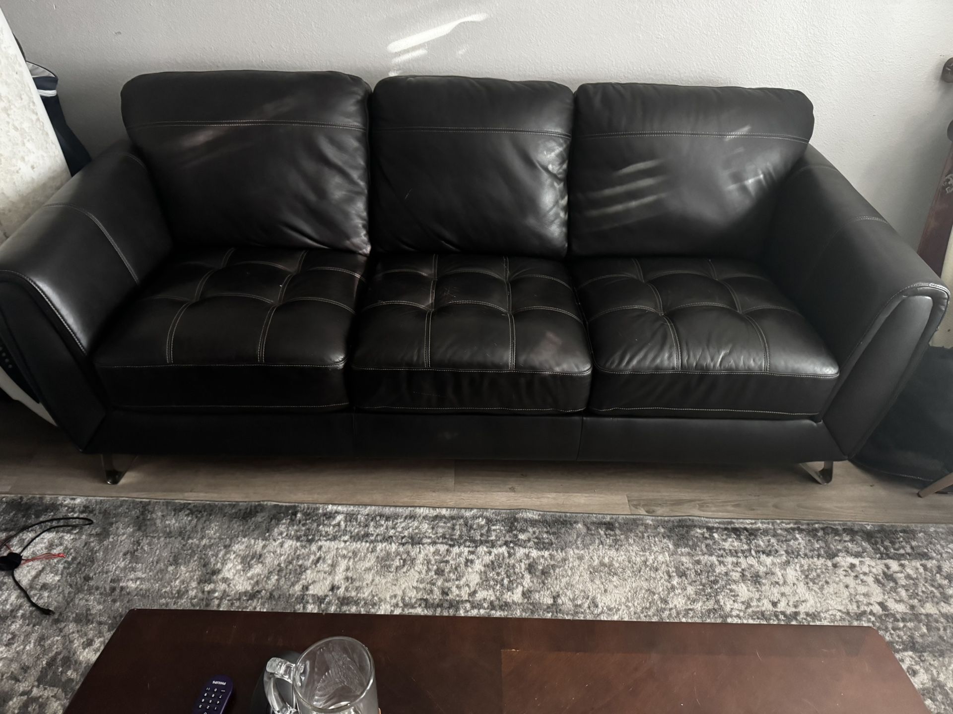 Black Leather Couch