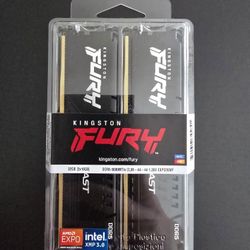 Unopened - Kingston Fury 32GB, DDR5, 6000MT/s, CL36 Desktop Memory Kit