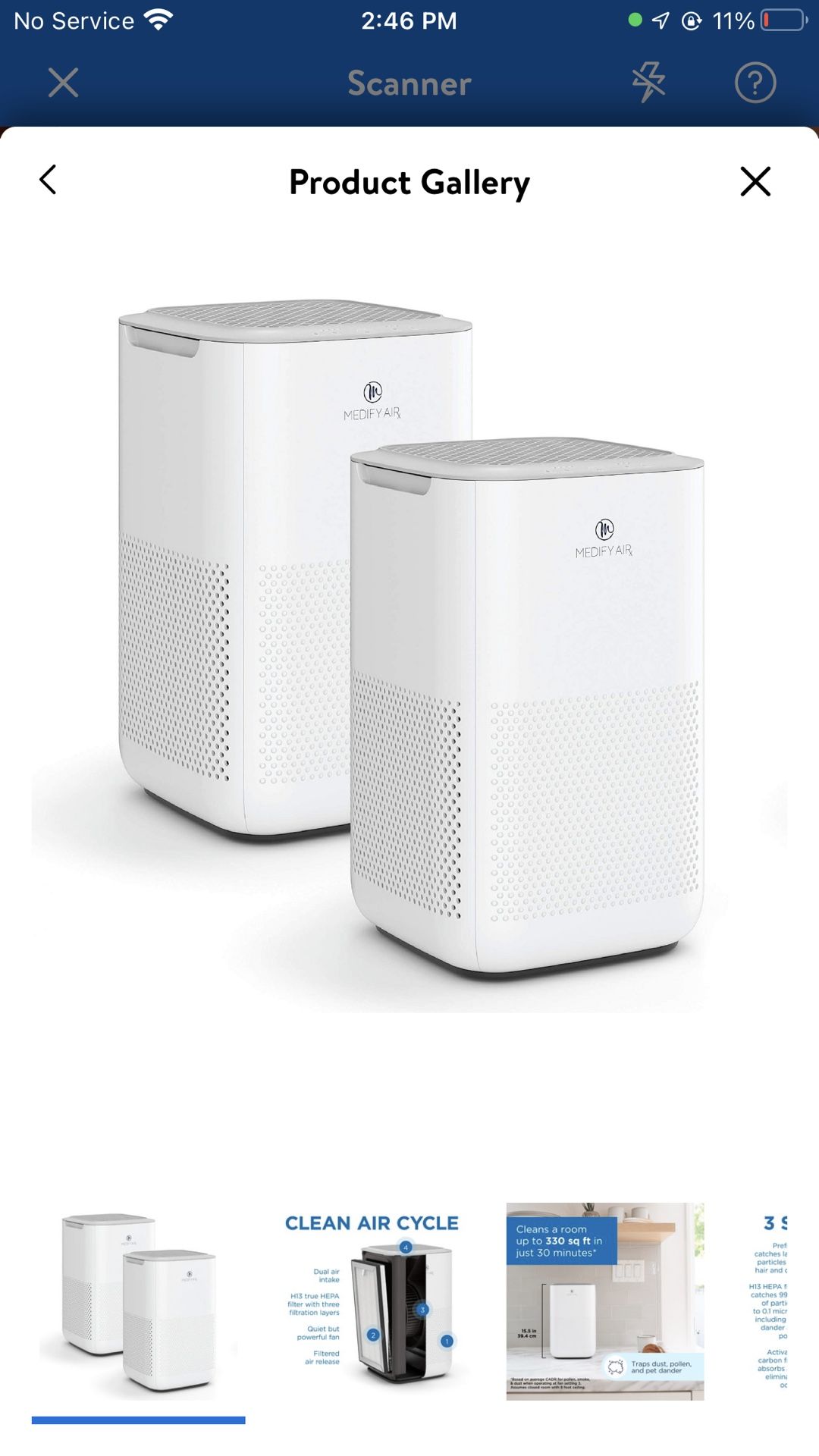 Medify MA-15 Air Purifier with H13 True HEPA Filter | 330 sq ft Coverage | for Allergens, Wildfire Smoke, Dust, Odors, Pollen, Pet Dander | Quiet 99.9