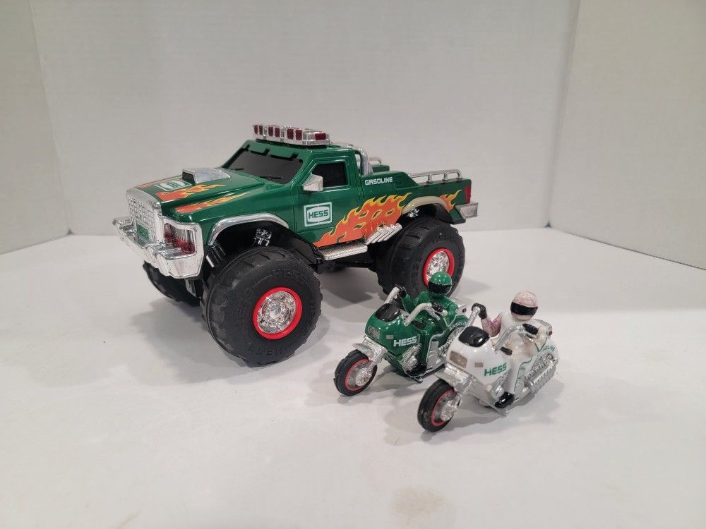 2007 Hess Monster Truck & 2 Motorcycles ~ Lights & Sounds DO NOT WORK, No Box