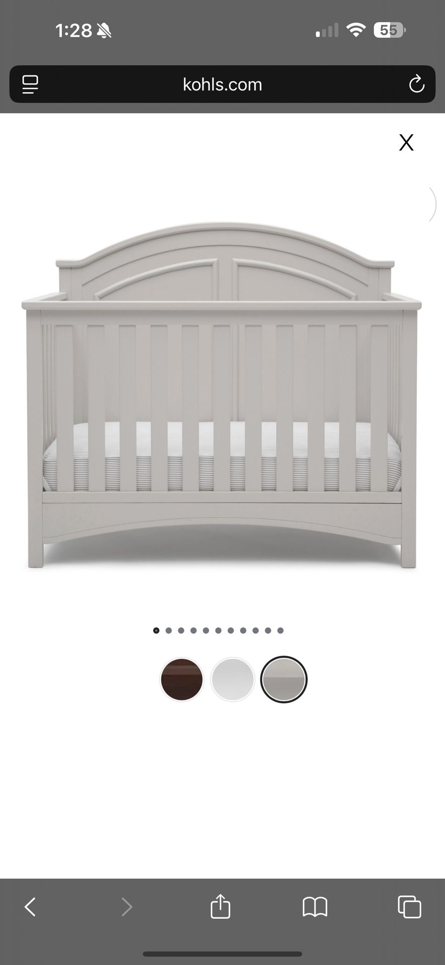 Convertible Crib 6 In 1 - GREY