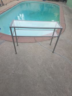 Glass Top Side Table 