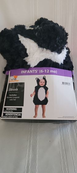 BRAND NEW INFANTS SKUNK HALLOWEEN COSTUME SIZE  6-12 MONTHS