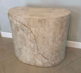 MidCentury Tessellated Marble Entry Wall Table