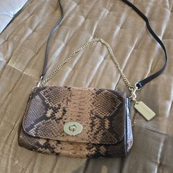  Brand New Snake Skin Coach Hand Bag