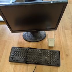 Monitor, Wifi Extender, Basic Keyboard 