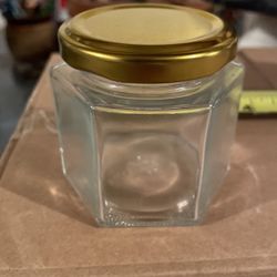 Box Of 10 Small Jars. Unique Shape 